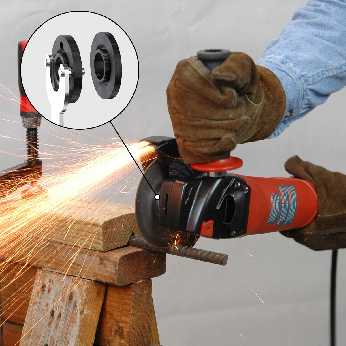 Grinder Flange Lock Nut Wrench Fit Milwaukee Dewalt Makita 4-1/2"5" 5/8-11 Parts