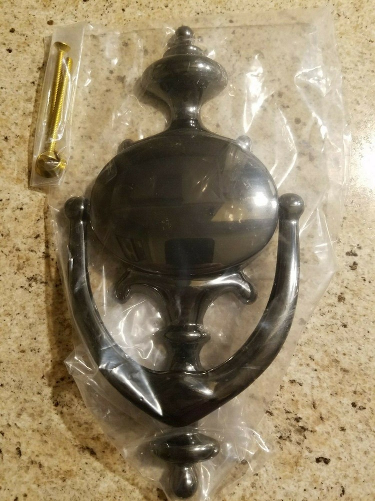 Solid Brass Doorknocker New in Box - Pewter finish