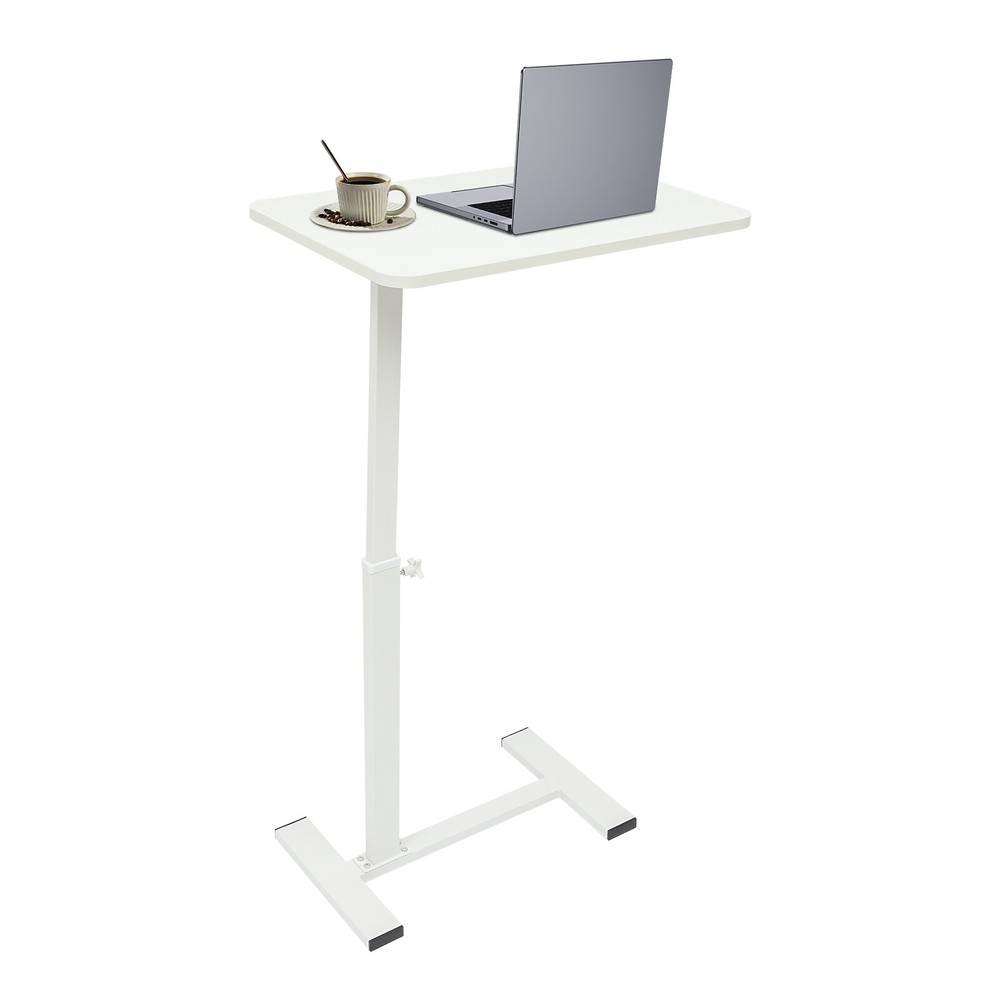 Bedside Table 24.8-40.55" Height Adjustable Sofa Side Table Rolling Laptop Table