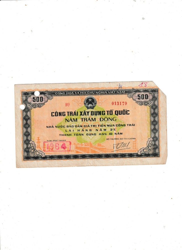 VIETNAM  CONSTRUCTION  BOND  1984