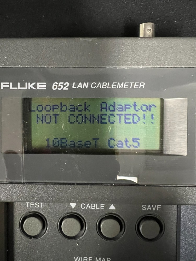FLUKE MODEL 652 Industrial/Professional LAN Cable Meter - Grey