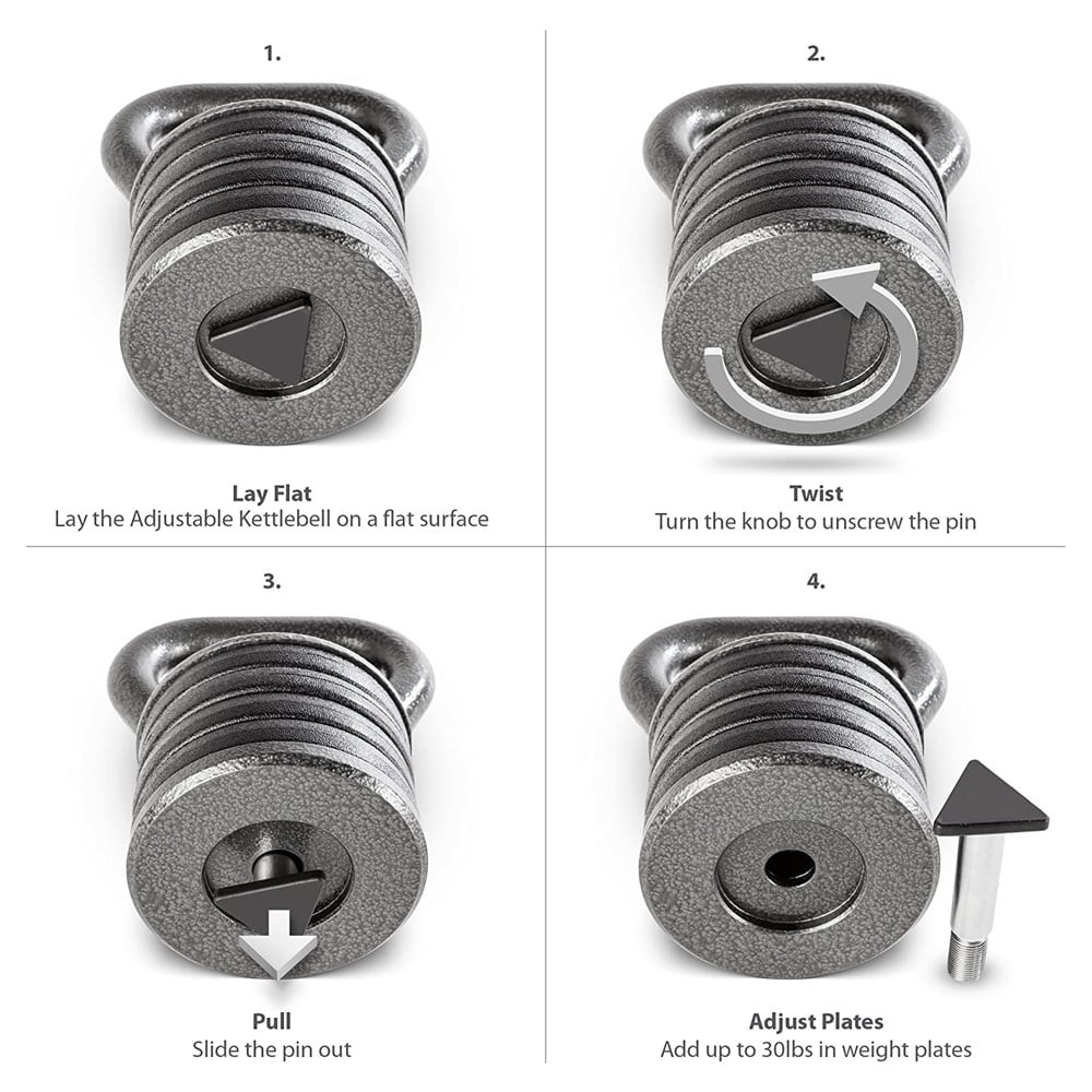 Adjustable Cast Iron Kettlebell