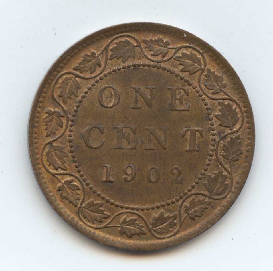 Canada Large 1C 1902 Red/Brown Unc. (#1451) Original