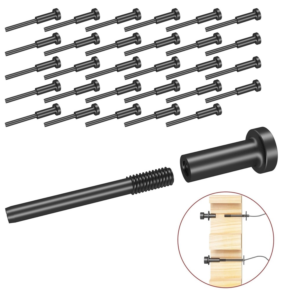 30 Pack Invisible Cable Railing Kit, Cable Railing Hardware, 316 Stainless St...