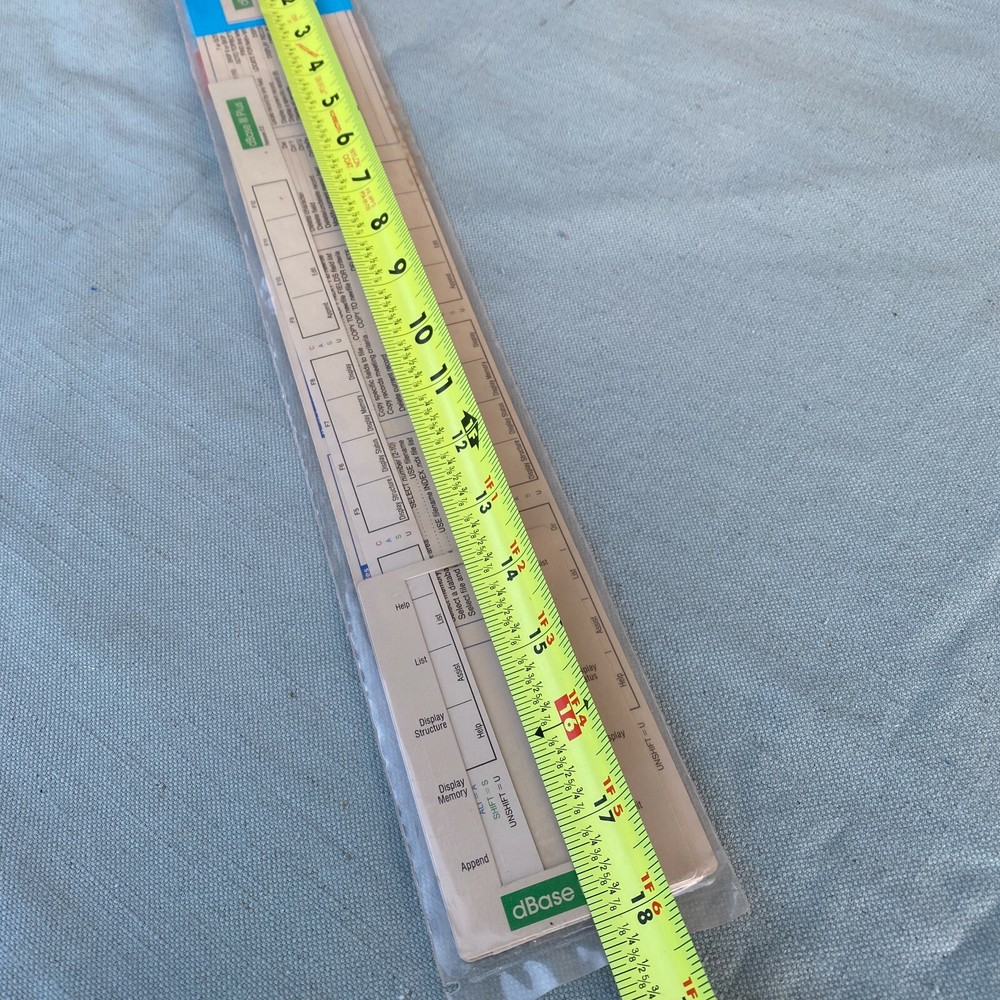 MicroRef Keyboard Template Kit dBase III Plus NEW Vintage PC Computer 18" Long