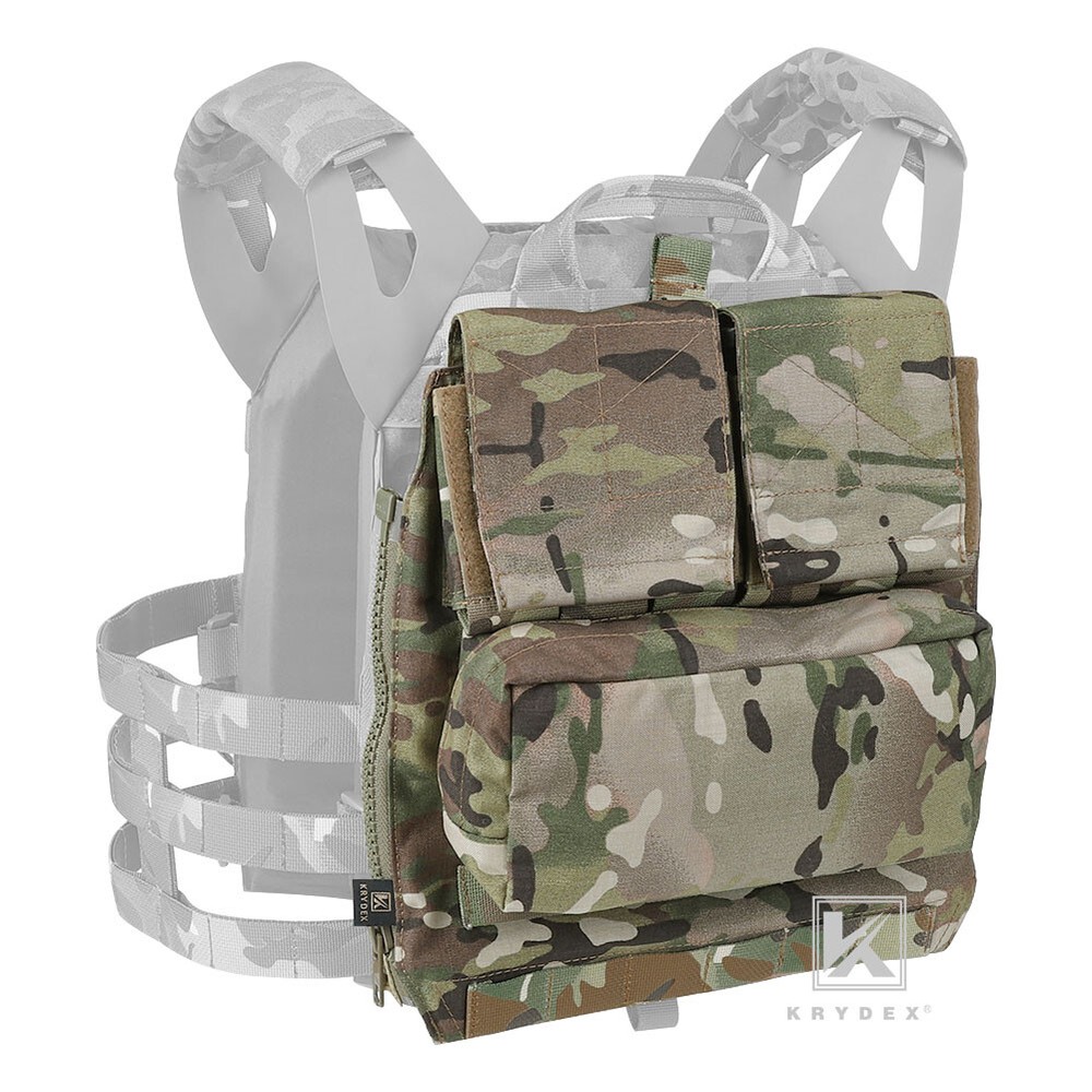 KRYDEX Tactical Zip-on Panel Combat Back Zip Pack for CPC JPC2.0 Plate Carrier