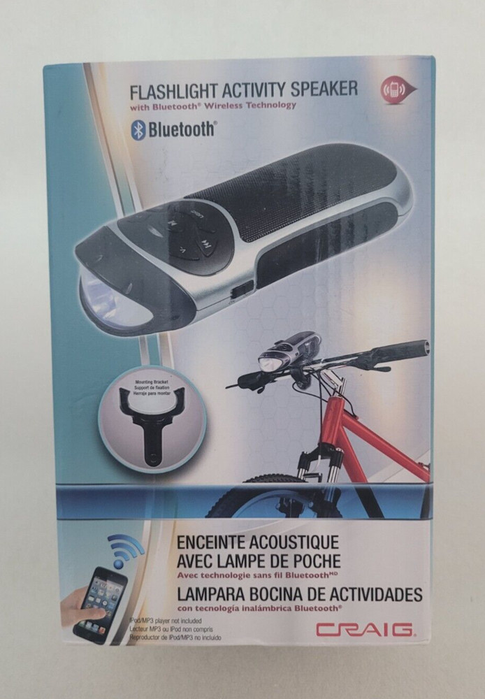 Craig - Flashlight Activity Speaker Bluetooth Wireless Technology - NEW