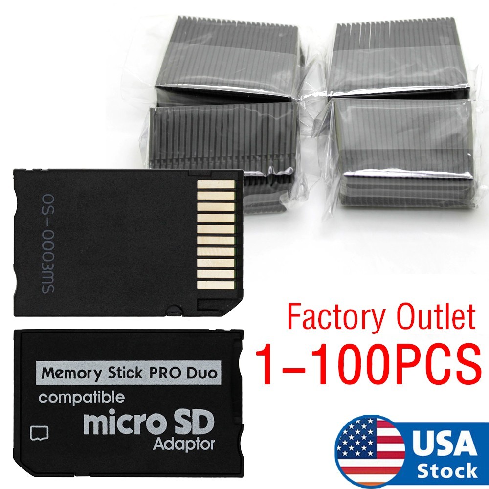 Lot Sony and PSP Series Micro SD SDHC TF to Memory Stick MS Pro Duo PSP Adapter