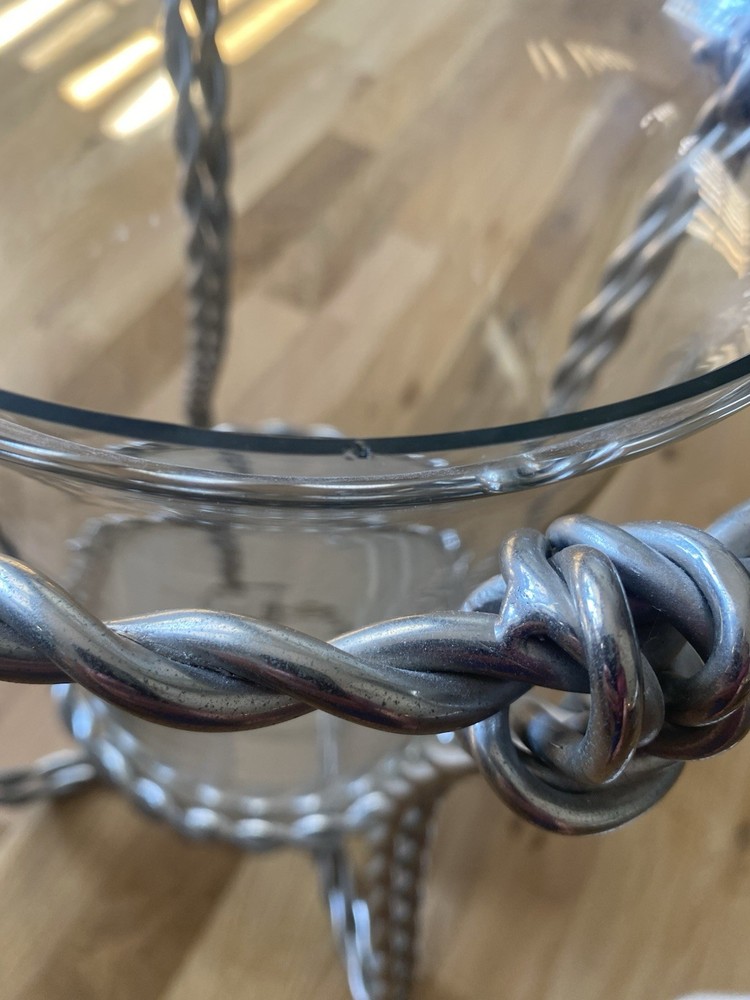 Frontgate Candle Holder With Glass Globe 19” Tall