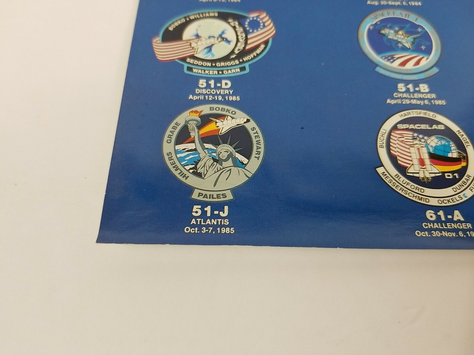 NASA Space Shuttle Missions - Facts Summary (11”X 8.5”) Print - NOS!