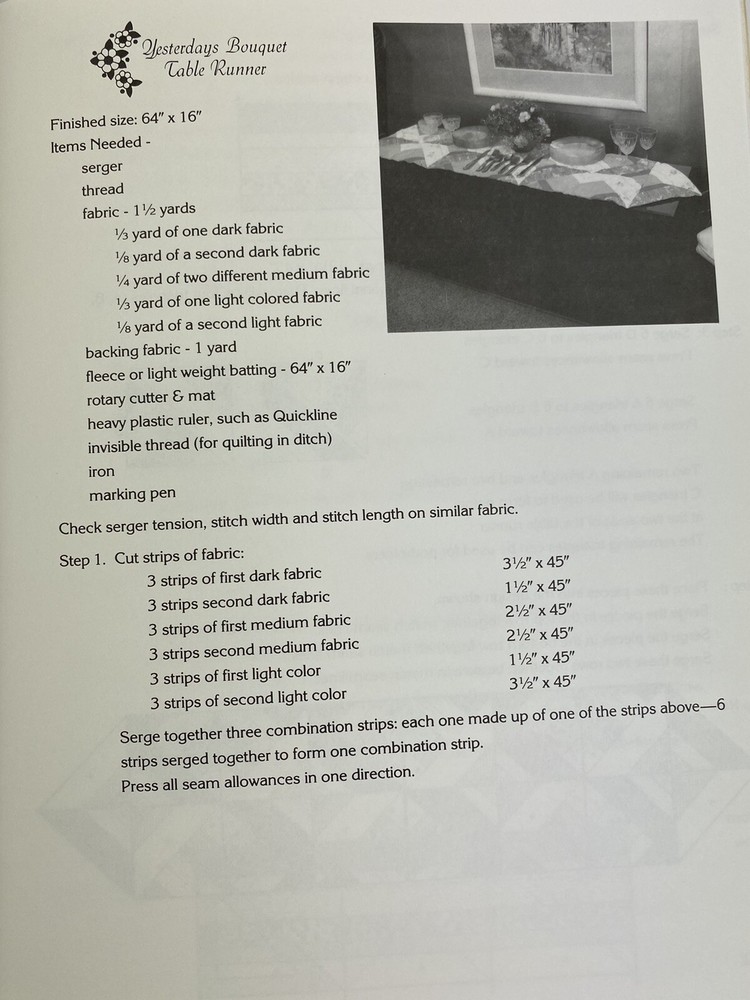 Serger Patchwork Projects Book Kaye Wood SIGNED 1988 Fast Patchwork Projects