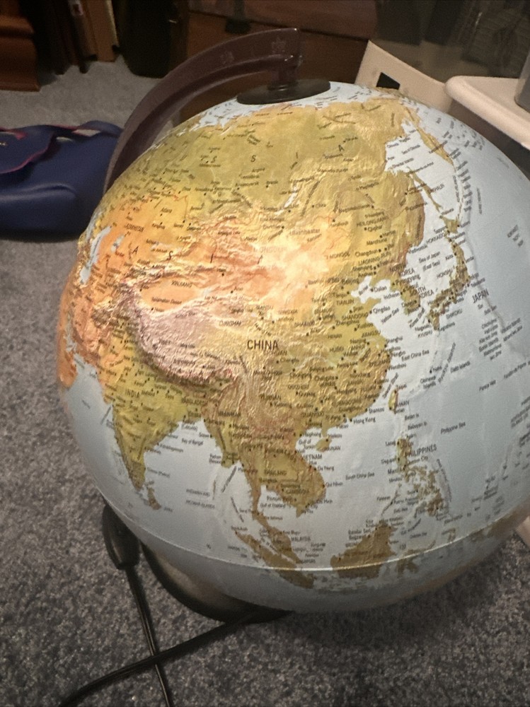 illuminated world globe