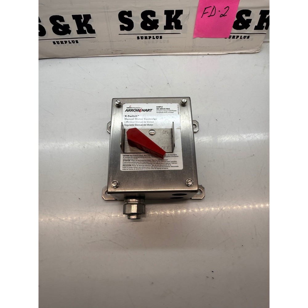 ARROW HART X-Switch Manual Motor Controller Enclosed Disconnect Switch
