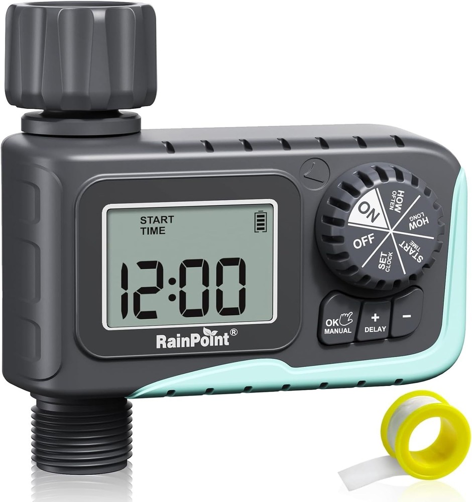 2024 Outdoor Water Timer with Rain Delay - Programmable Sprinkler Solution