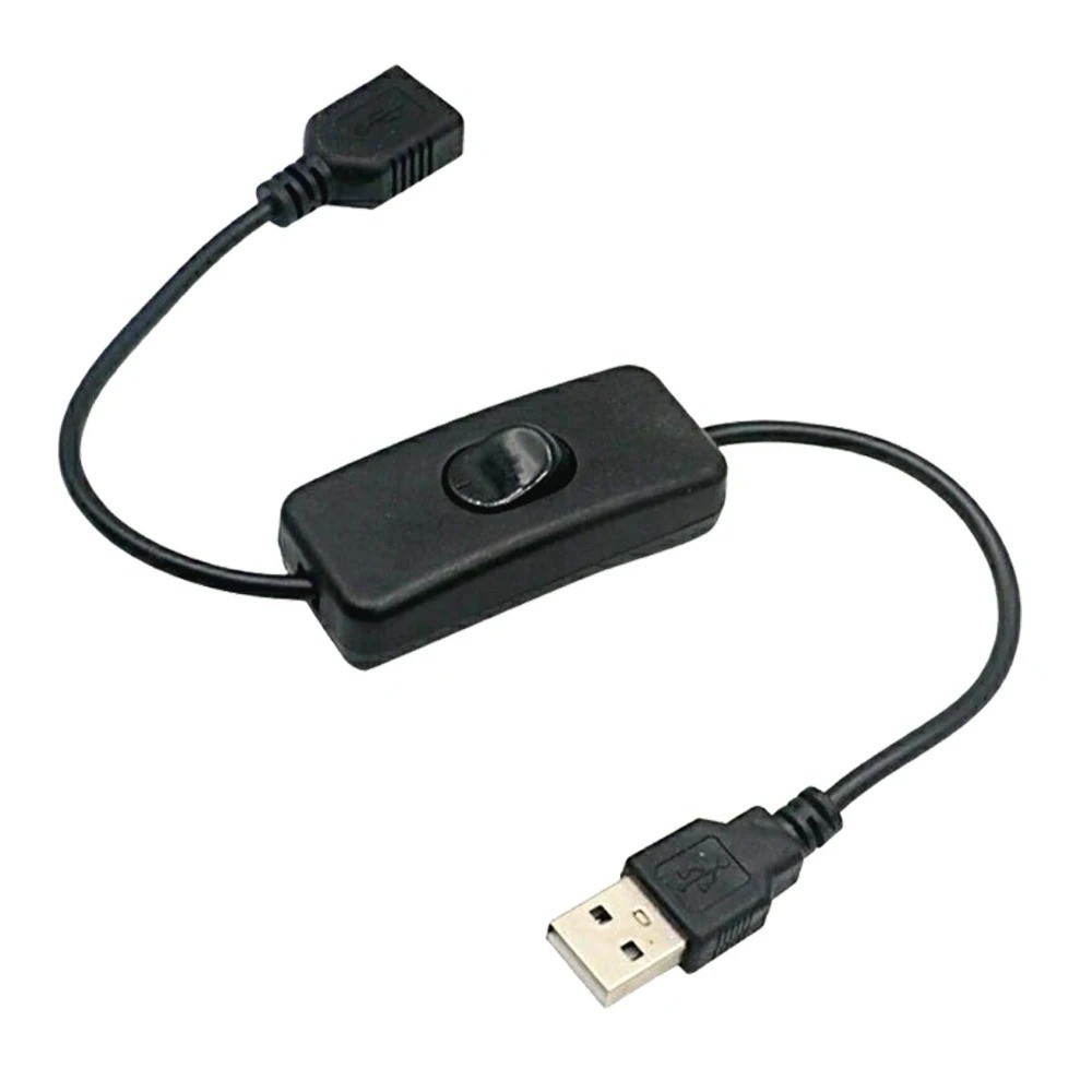 USB Cable with On Off Switch 30cm for Power and Data Transmission 2PCS