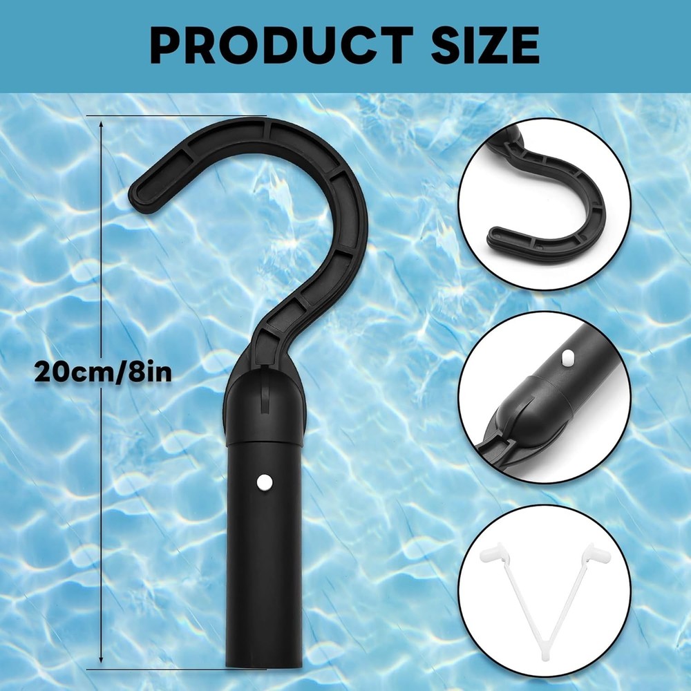 Easy Install Pool Cleaner Hook - Lightweight Design for Effortless Storage