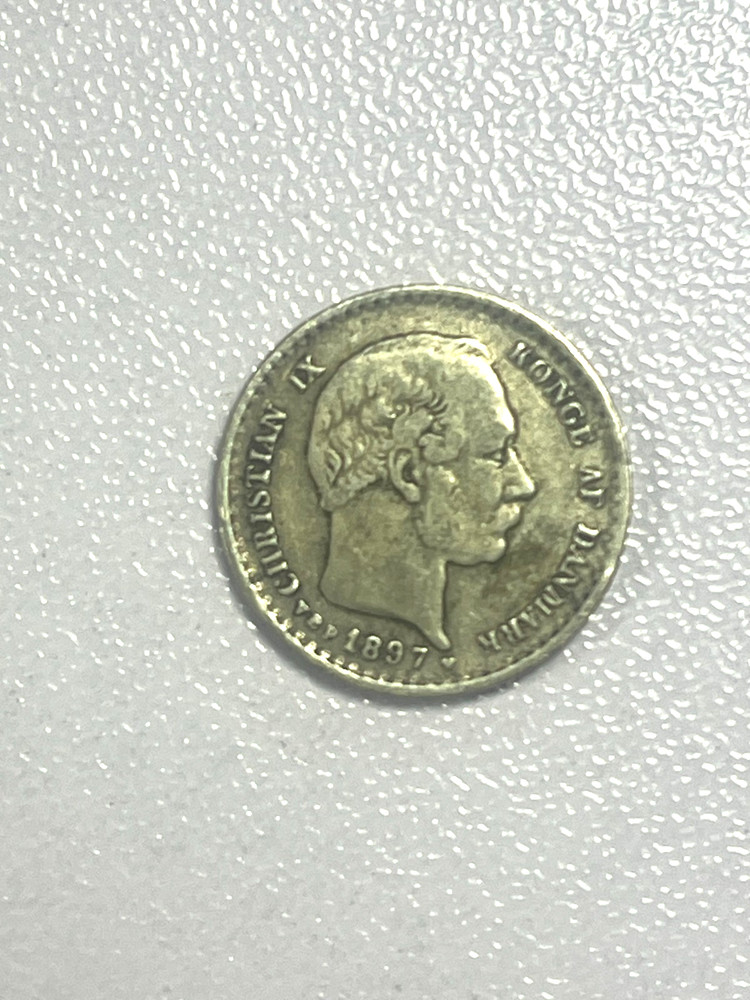1897 Denmark 10 Ore Silver Coin-KM# 795