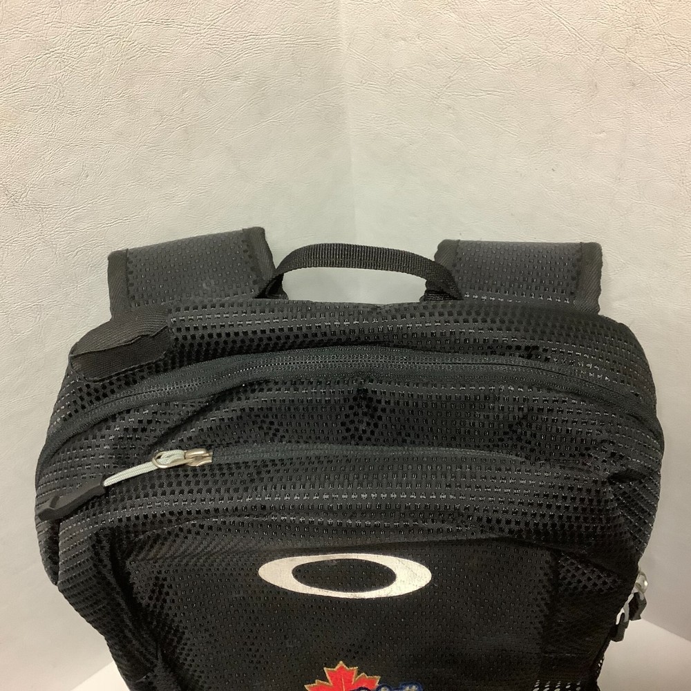 Oakley #92604 Backpack Black Labatt Blue Imported Embordered Front 18" x 12"