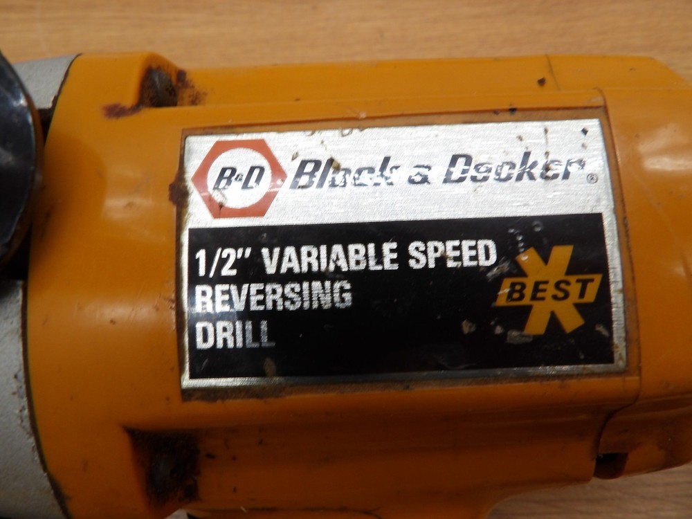 BLACK & DECKER REVERSING DRILL 1/2" VARIABLE SPEED # 7264 & Milescraft Drill 90