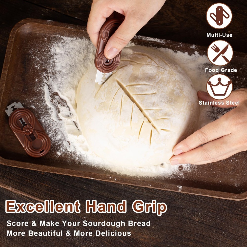 Bread Lame Dough Scoring Knife, Bread Scoring Tool,Upgraded Retractable & Mag...