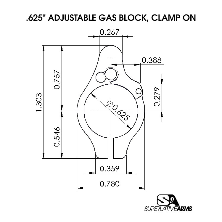 Superlative Arms SABO-DI-625CS Adjustable Gas System