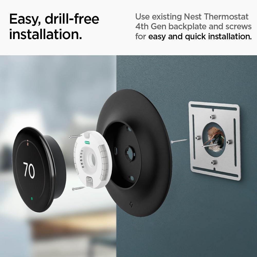 Wall Plate Designed for New Google Nest Learning Thermostat 4Th Generation (2024