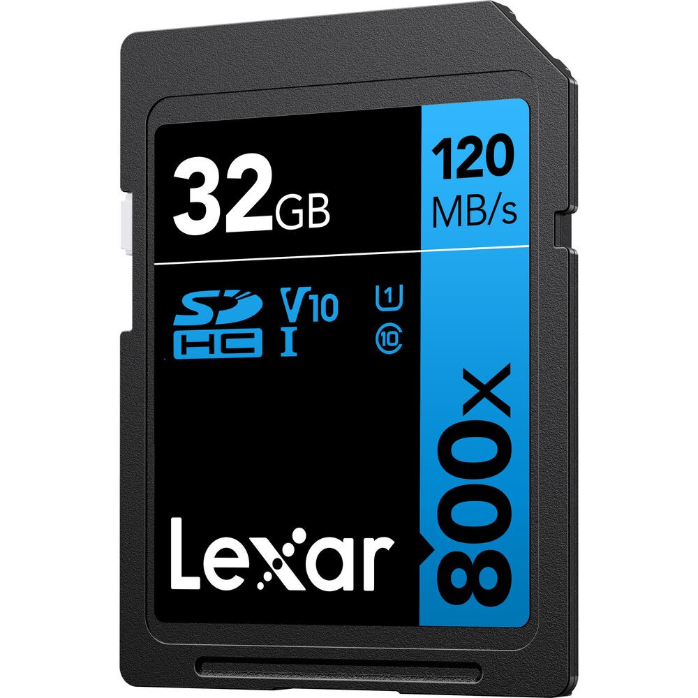 Lexar 32GB High-Performance 800x UHS-I SDHC Memory Card BLUE with Reader Bundle