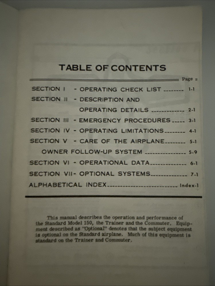 Cessna 150 Owner’s Manual 1972