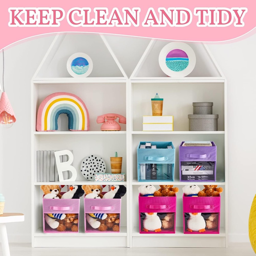 12 Piece Clear Organiser (Foldable Cube Fabric Organiser)