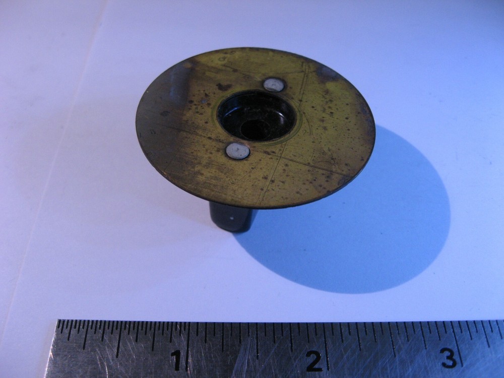 Rectangular Bakelite Knob 0-100 Metal Dial Grad 1-15/16" Dia 7/8" Tall Used Pull
