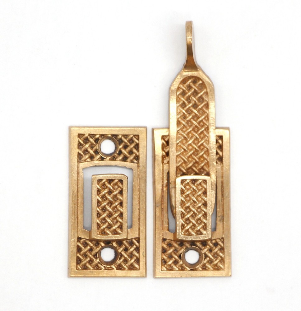 Antique Weave Pattern Traditional Bronze Shutter Latch