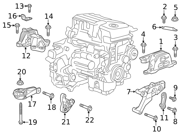 Genuine GM Engine Mount Bracket 22937294