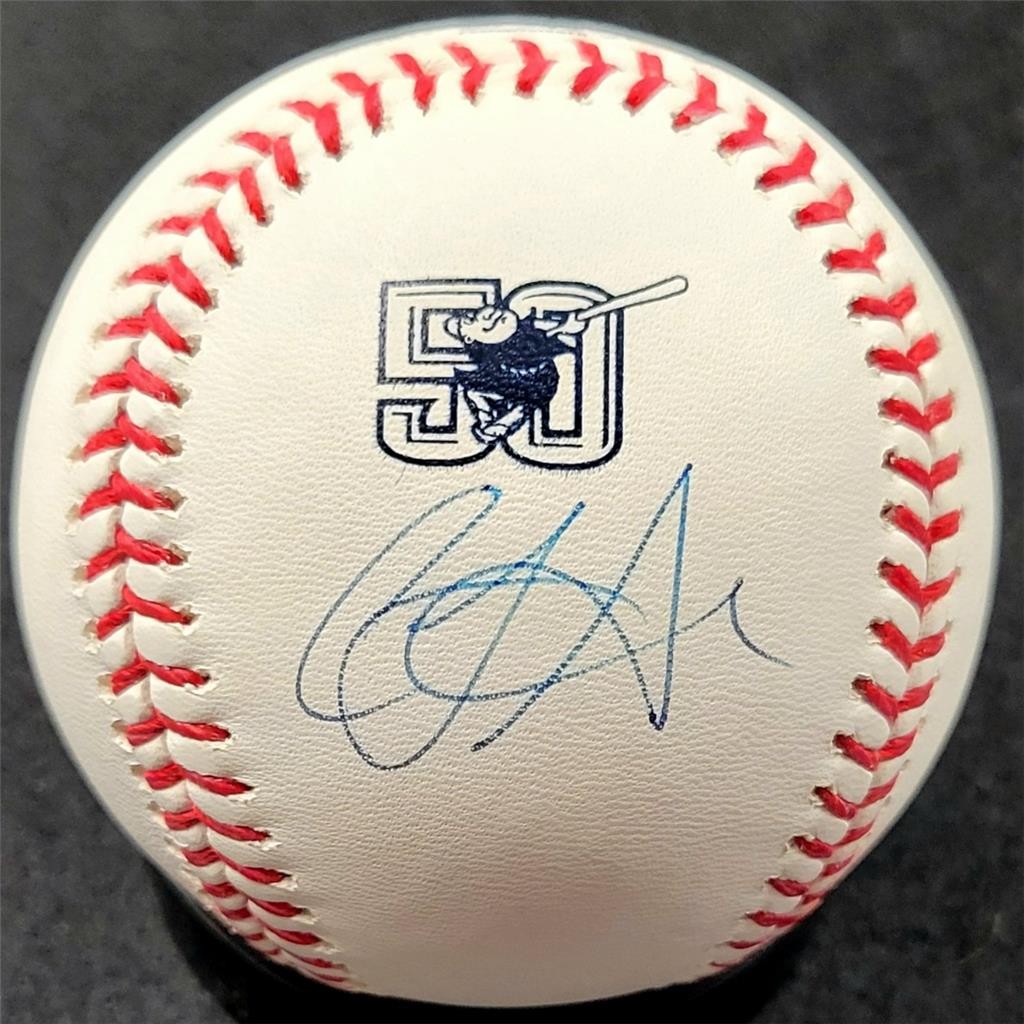 CJ Abrams signed San Diego Padres 50th Anniversary Baseball auto ~ Beckett BAS