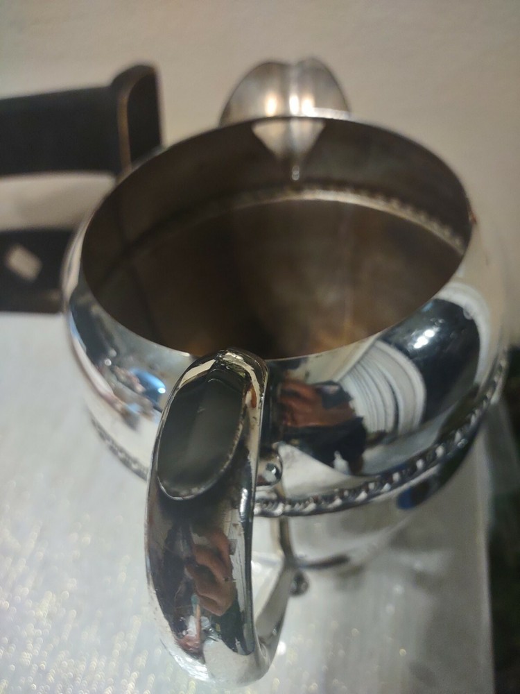 Sheridan Silver On Copper Water Pitcher 8"