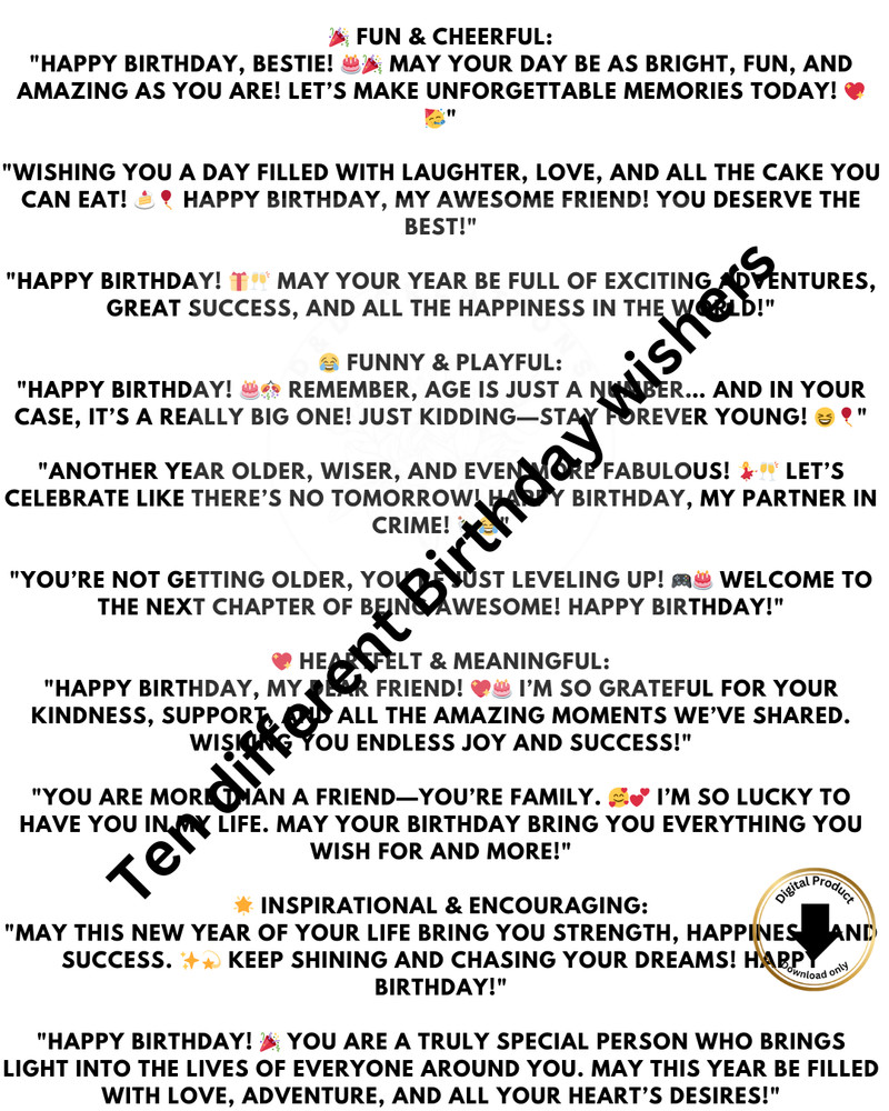 Digital Birthday Card Printable