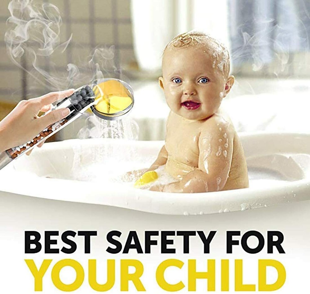 Powerful Shower Head Filter Set with 3 Replacement Balms for Hard Water Softener