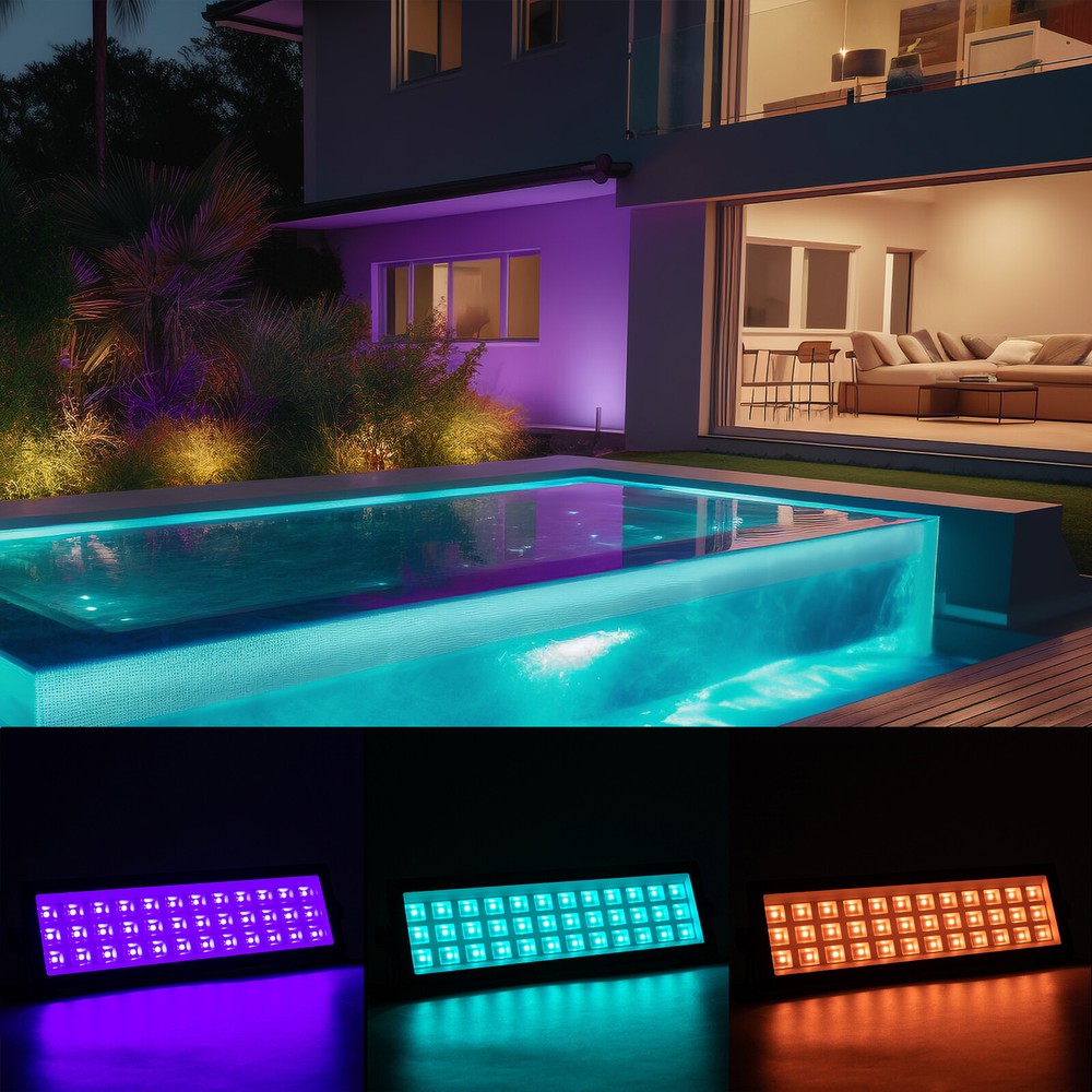 2pcs Multifunction Dimmable Wall Washer Lights 96W LED Dimmable KTV/DJ Lights