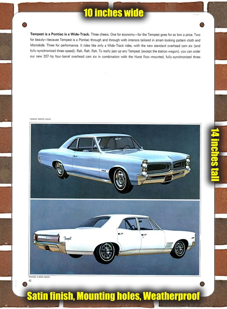 Metal Sign - 1966 Pontiac (Sign Variant #30)