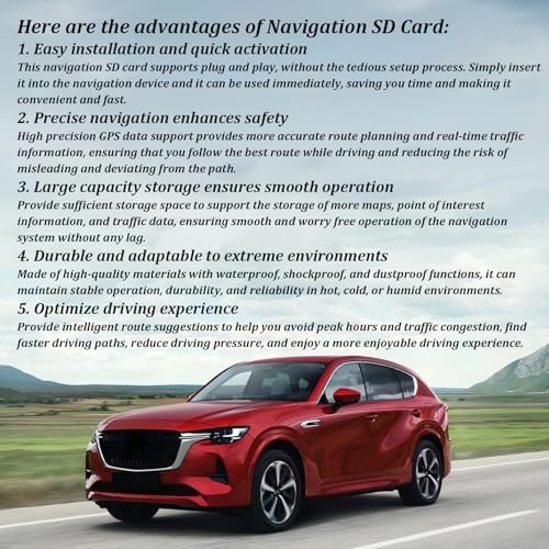 Updated Navigation SD Card with The Latest Map Version, Compatible with 3 CX-5