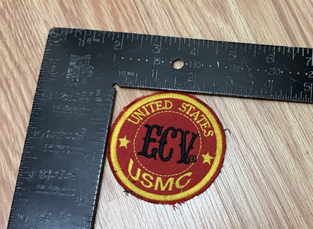 USMC ECV United States Round Biker Patch 3in