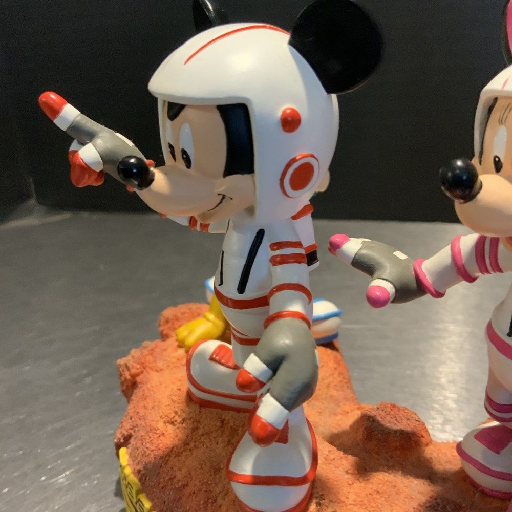 Rare Disney EPCOT Mission Space Micky Pluto Bobble Figure Set