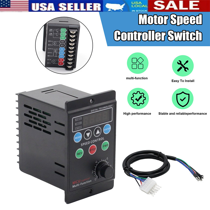 3A 120W AC 110V Digital Motor Speed Control MCU Controller Target Value Settable