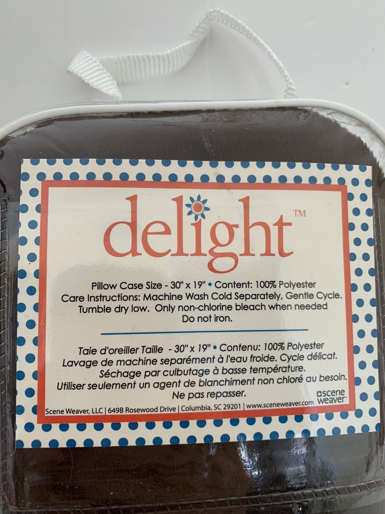 Delight 30" x 19" 100% Polyester Brown Pillowcase