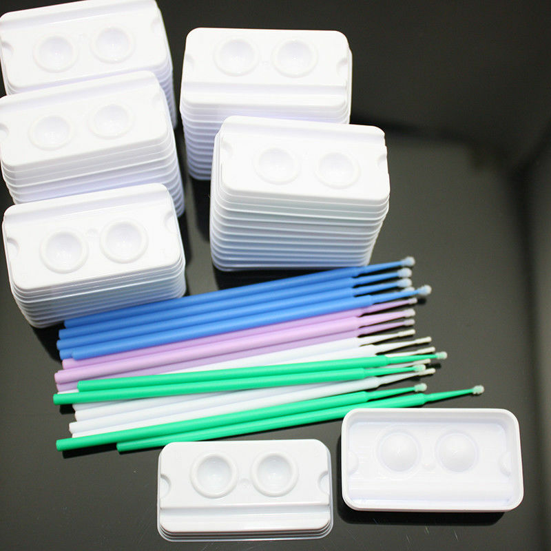 100 Pcs Composite Adhesive Mixing Wells & 400 Pcs Micro Applicator Brush 4 Sizes