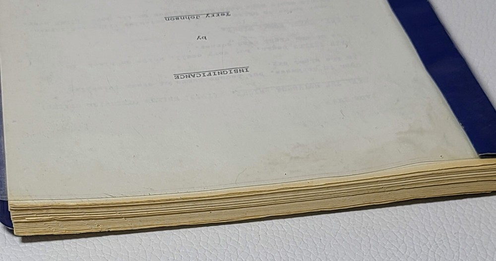 1984 Insignificance Script Screenplay Terry Johnson Gary Busey 2nd Draft Vintage
