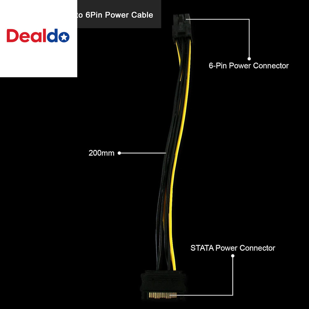 GPU Riser for Ethereum Mining Rigs, PCIE Risers for ETH Mining Rigs, 6PCS Black