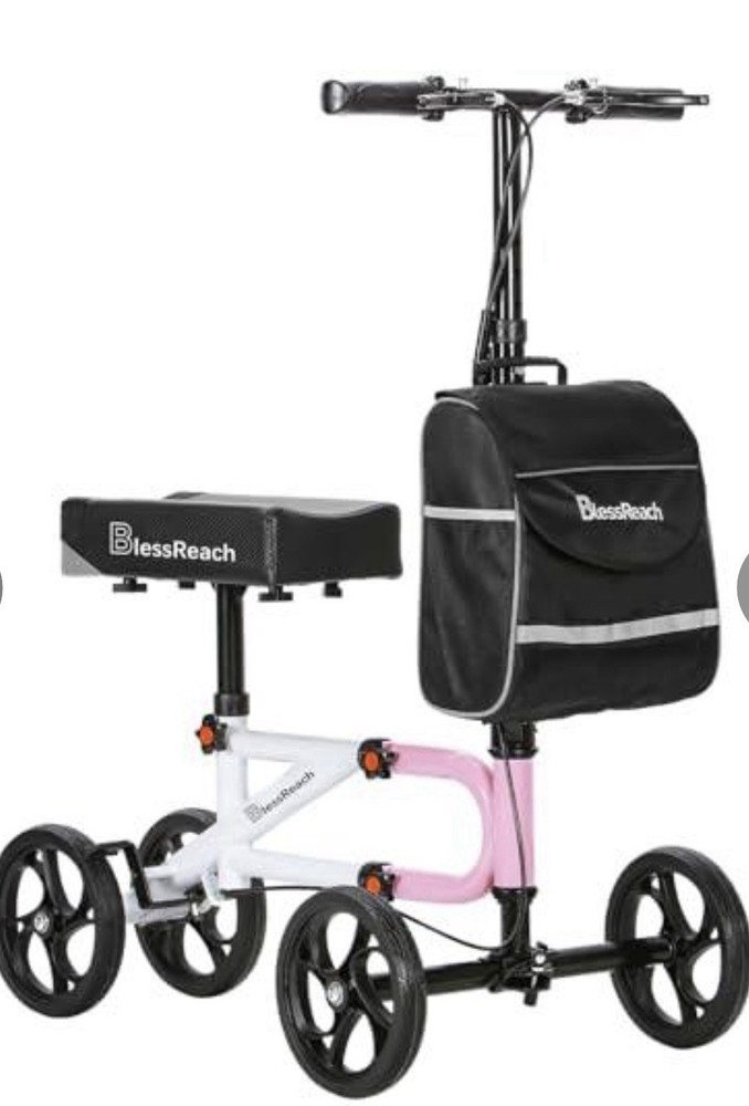 BlessReach Knee Scooter Walker Steerable Medical Knee Walker