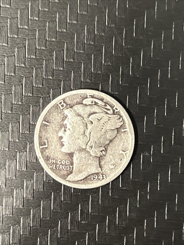 1943 D Winged Liberty (Mercury Head) Dime 90% Silver