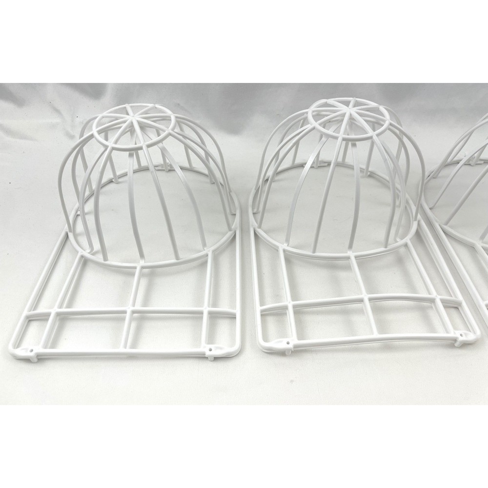 3 Pack White Plastic Baseball Cap Washer Hat Cleaner Shaper Protector Cage