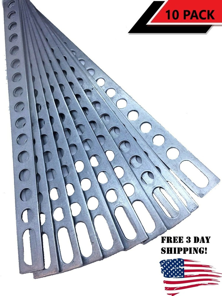 10 Pack 9" Metal Back Strap Mounting Universal Car Stereo Door Secure Bracket